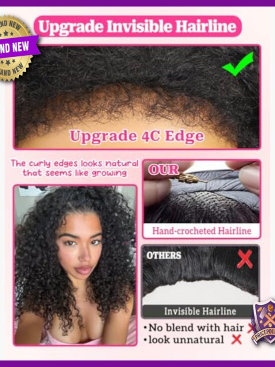 20 Inch Human Hair Half Wig Water Wave Glueless Adjustable Drawstring Beginner main image 6